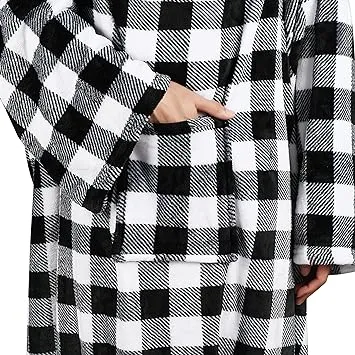 Catalonia Wearable Fleece Blanket with Sleeves and Foot Pockets for Adult Women Men Micro Plush Comfy Wrap Sleeved Throw Blanket Robe Large Pink