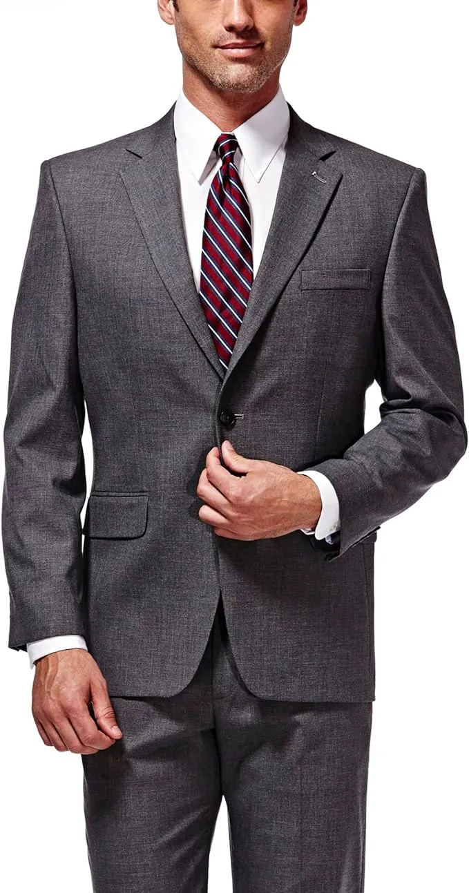 J.M. Haggar Premium Stretch Classic Fit Suit Jacket, 52 Regular, Gray