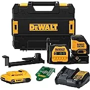 DEWALT 20V/12V MAX Laser Level Kit, Cross Line Laser, Green (DCLE34020G)