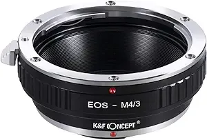 K&F Concept Lens Mount Adapter Compatible with Canon EOS (EF/EF-S) Mount Lens to M4/3 (Micro Four Thirds) MFT Olympus Pen and Panasonic Lumix Cameras