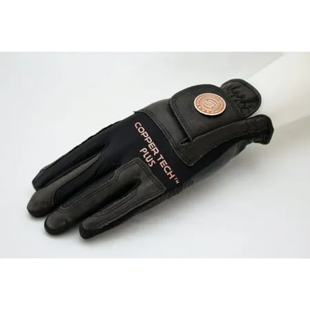 Copper Tech Plus Men's Golf Gloves ONE Size FIT Most Worn ON Left Hand WHITE/NAVY