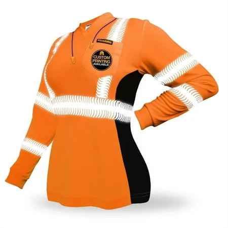 Safety Shirt Long Sleeve High Visibility Reflective Breathable T Shirt for Work Warehouse Construction Class 3