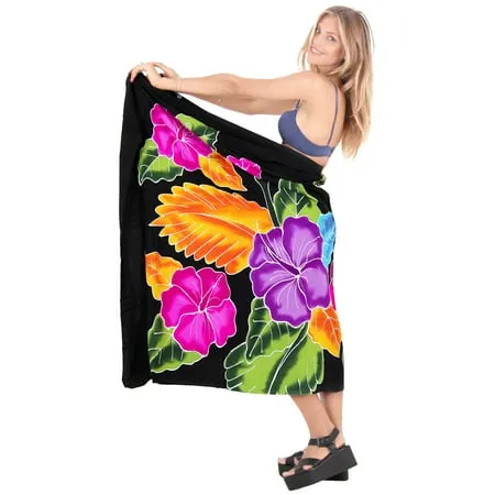 SHU-SHI Sarong Wraps For Women Beach Cover Up Skirt Swimsuit Wrap Pareo Coverups Ombre Tie Dye