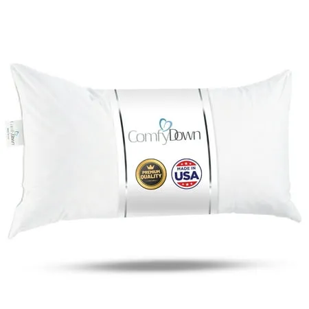 ComfyDown 95% Feather 5% Down, Rectangle Decorative Pillow Insert, Sham STUFFER. - 16" x 22"