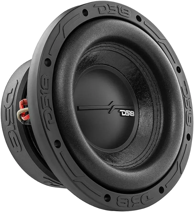 DS18 ZR8.2D Elite-Z 8" Car Audio Subwoofer 1000W Watts Dual Voice Coil 2-Ohm DVC 2+2 OHMS (1 Speaker),Black