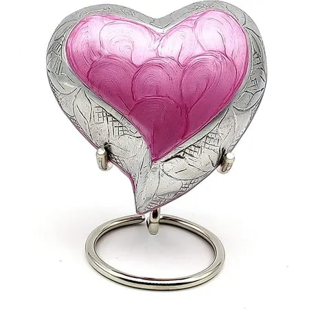 5MOONSUN5 Pink Heart Keepsake Urn