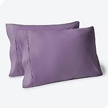 Bare Home Microfiber Pillow Cases - Standard/Queen Size Set of 2 - Cooling Pillowcases - Double Brushed - Lavender Pillowcases 2 Pack - Easy Care (Standard Pillowcase Set of 2, Lavender)