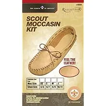 Realeather Crafts Leather Moccasin Kit, Size 10/11, Gold/TanRealeather Crafts Leather Moccasin Kit, Size 10/11, Go…