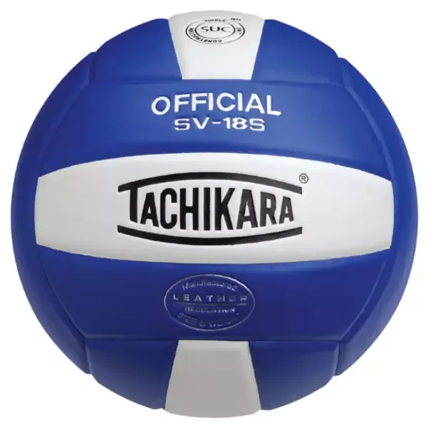 Tachikara Institutional Quality Composite Leather Volleyball, Royal-White