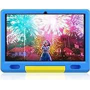 Kids Tablet 10 inch Tablet for Kids, 2GB+32GB Android 12 Kids Tablet with Case, Parental Control APP, Dual Camera, Educational Games, Kidoz Pre-Installed Children Tablet (Blue)