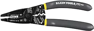 Klein Tools 1009 Multi Tool, Wire Stripper, Crimping Tool, Wire Cutter, Long-Nose Multi-Purpose Electrician Tool,Gray/Yellow