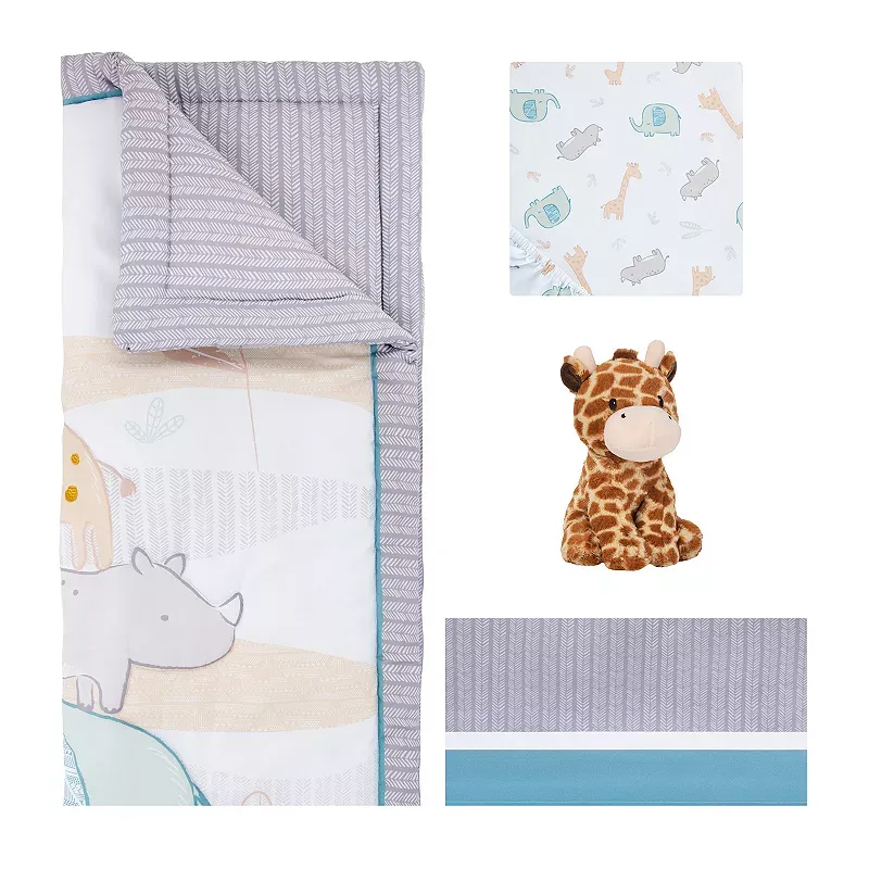 Sweet Safari 4 Piece Crib Bedding Set by Sammy & Lou