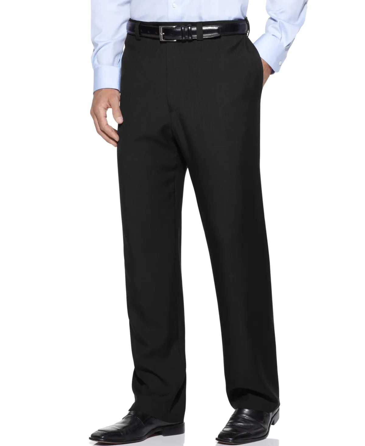 Haggar Men's E Clo Repreve Stria Classic Fit Flat Front Dress Pant