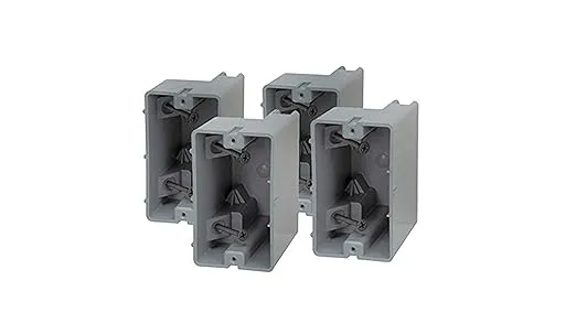 Southwire 1-Gang Polycarbonate New Work/Old Work Adjustable Electrical Box (4-Pack)Southwire 1-Gang Polycarbonate New Work/Old Work Adjustable Electrical Box (4-Pack)