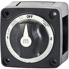 Blue Sea Systems 6008200 m-Series Series Battery Switch 3 Position Selector, Black