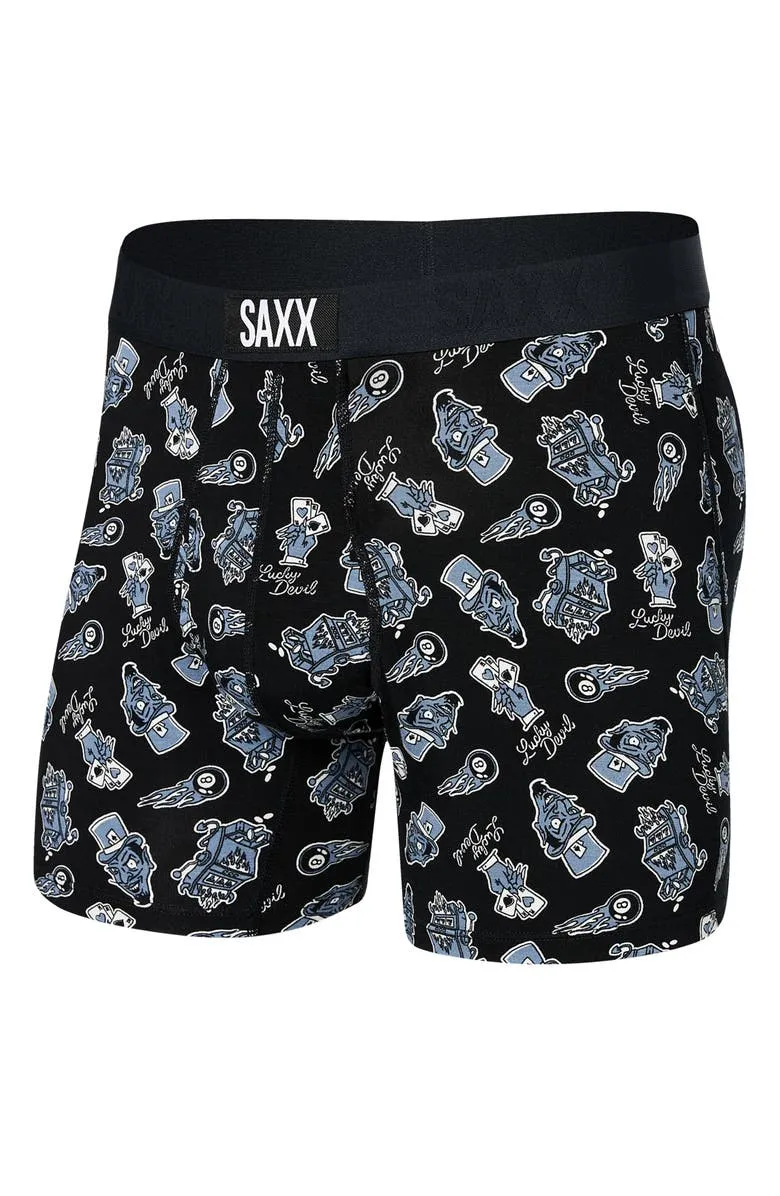 NWT Saxx Ultra Boxer Briefs Relaxed Fit - Black Prism Size Small