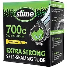 Slime 30049 Bike Inner Tube with Slime Puncture Sealant, Extra Strong, Self Sealing, Prevent and Repair, Schrader Valve,