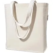 Blank Bulk Canvas Tote Bags Wholesale Organic, Natural Color Plain Bags for Decorating, Heat Transfer, Printing, DIY, Crafts