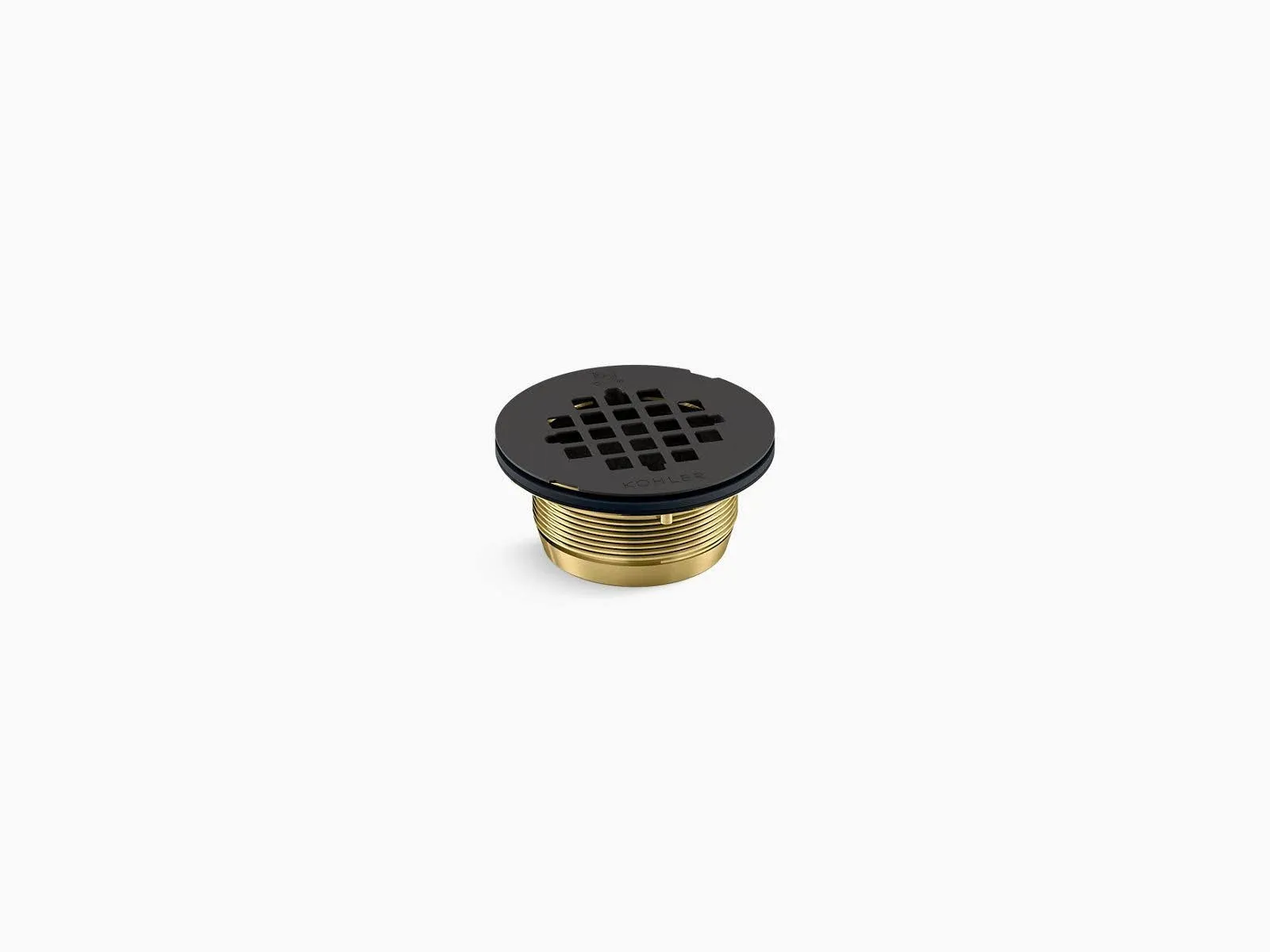 Kohler K-22675-BL Matte Black Round Brass Shower Receptor Drain