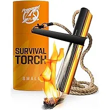 Fire Starter Survival Tool - All-in-One Flint and Steel Fire Starter Kit - Ferro Rod Fire Starter with 36" Waterproof Tinder Wick Rope and Steel Fire Striker - Patented Firestarter | Prepared4X