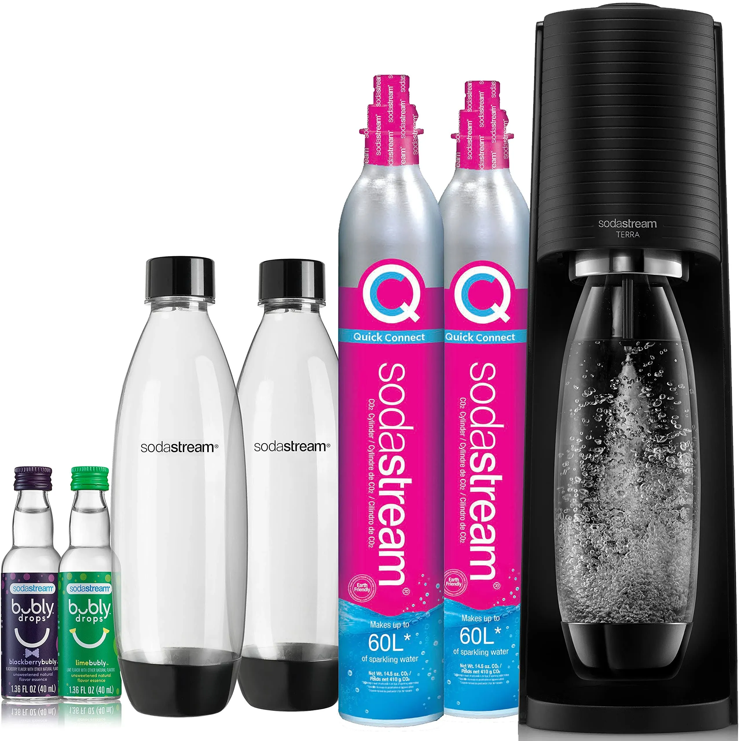 Sodastream Terra Sparkling Water Maker Bundle, with CO2, DWS and Bubly