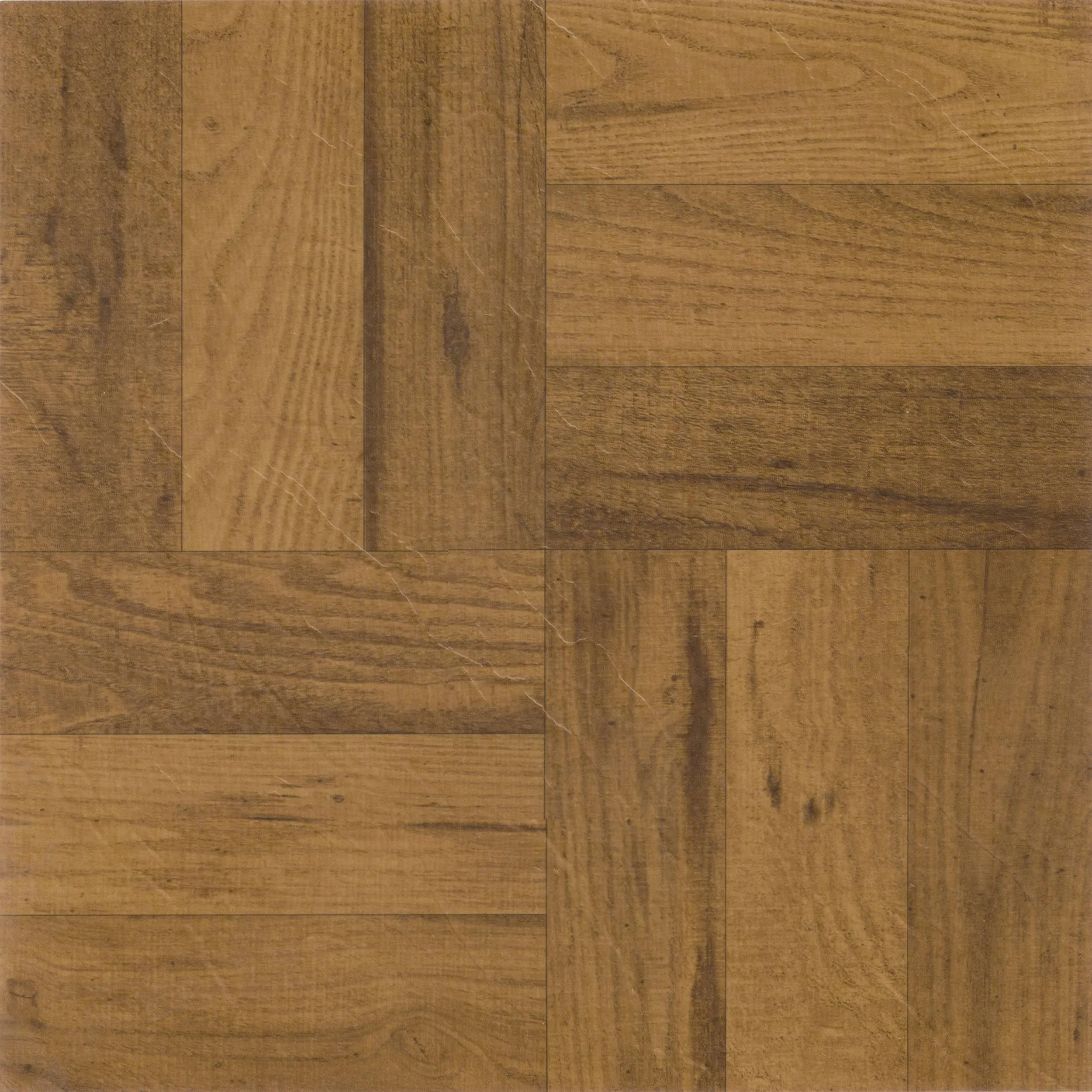 Achim Tivoli 3 Finger Med. Oak Parquet 12x12 Self Adhesive Vinyl Floor Tile - 45 Tiles/45 Sq ft.