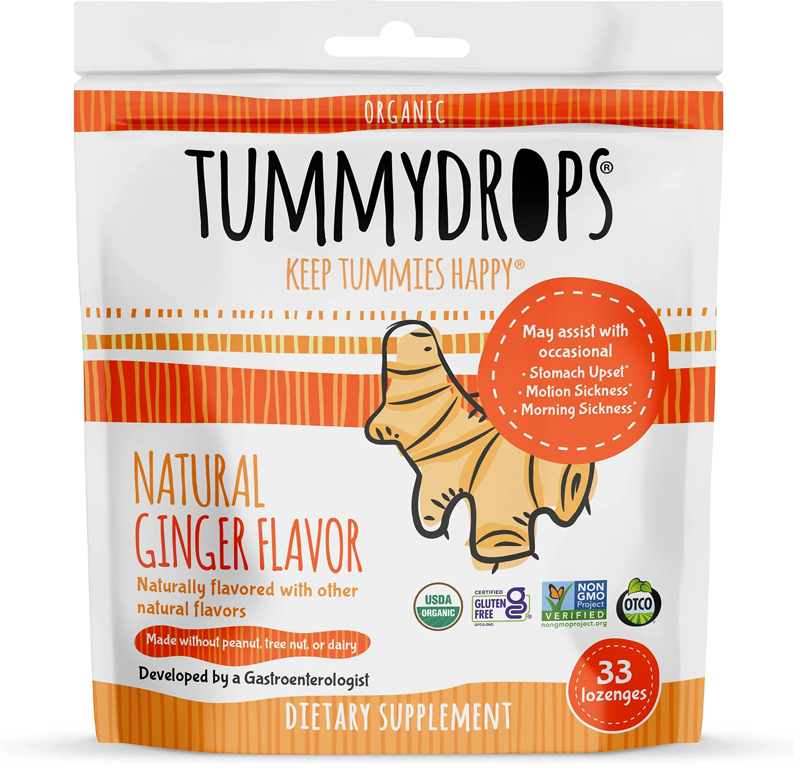 Tummydrops, Organic Natural Ginger