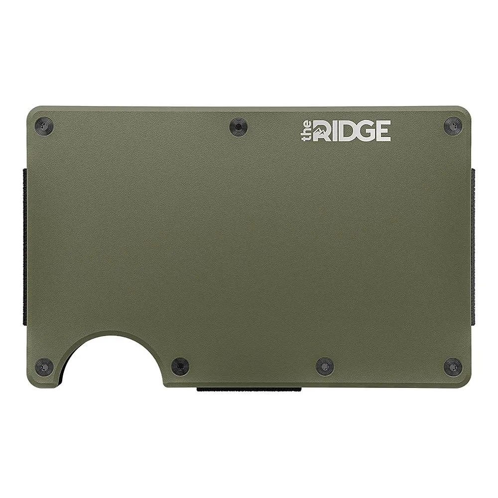 Ridge Aluminum Cash Strap Wallet Matte Olive