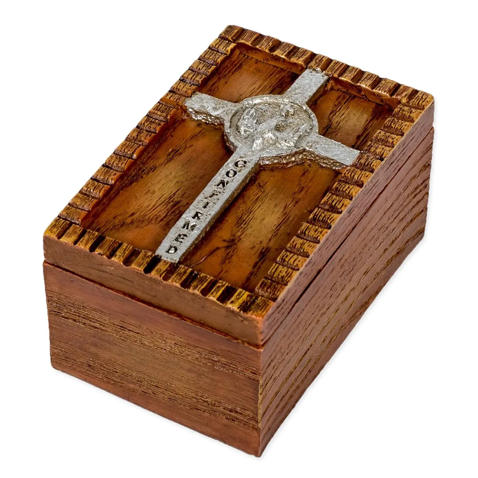 Roman Giftware Inc., Sacrements, Confirmation, 1.75&#034; H Confirmation Wood Box,Rel