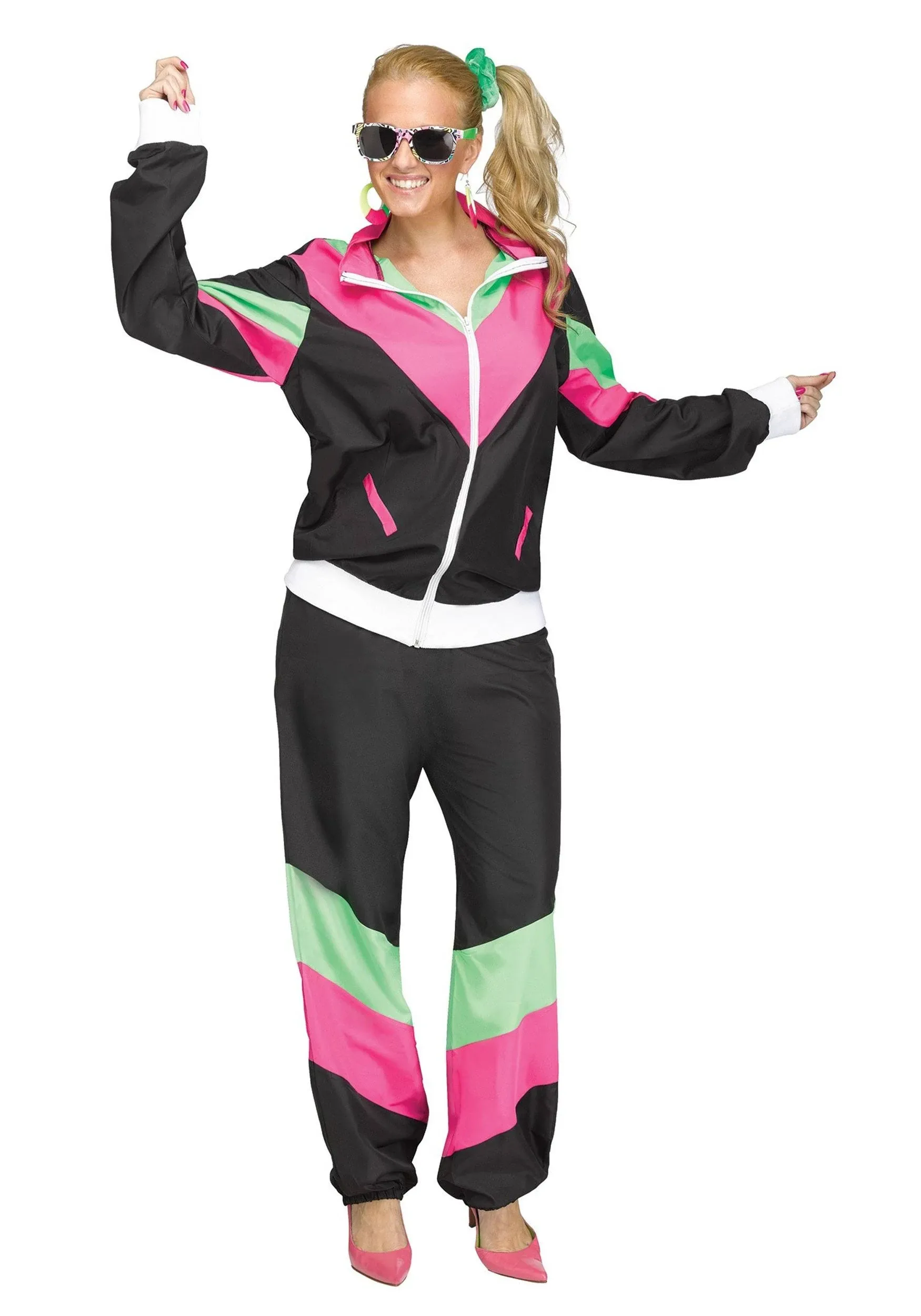 Brand New 80s Female Track Suit Adult Costume