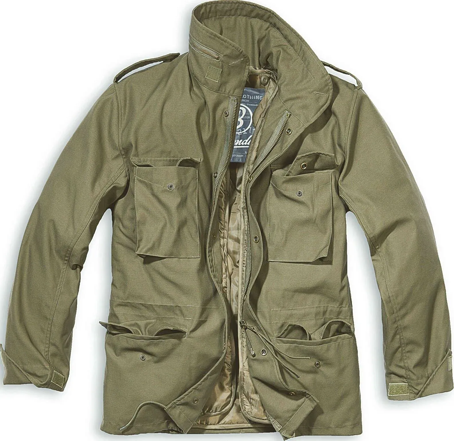 Brandit Individual Wear M-65 Classic Field Jacket for Man - Water-Repellent, with Removable Inner Jacket and Collar Hood