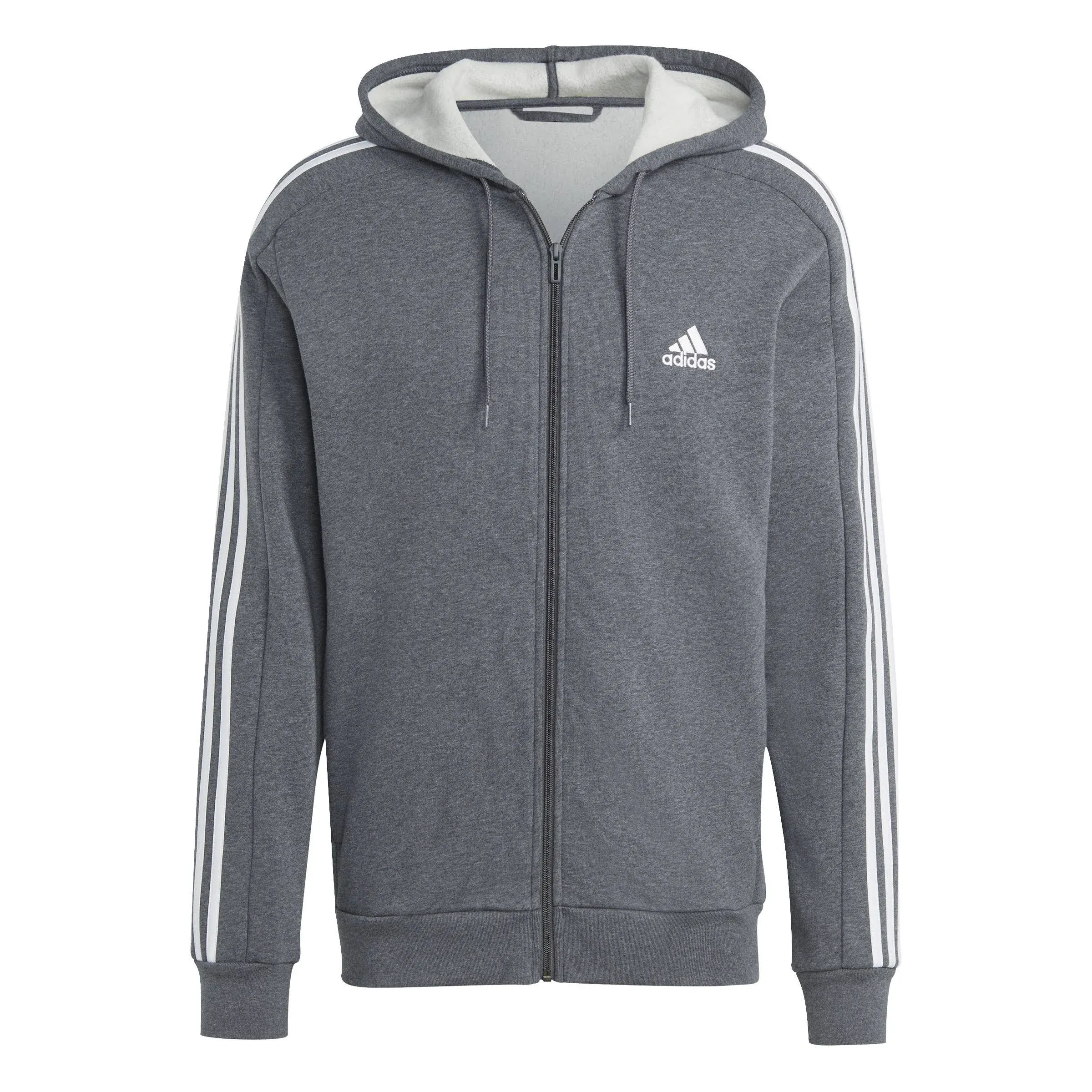 adidas Men's Essentials Fleece 3-Stripes Full-Zip Hoodie