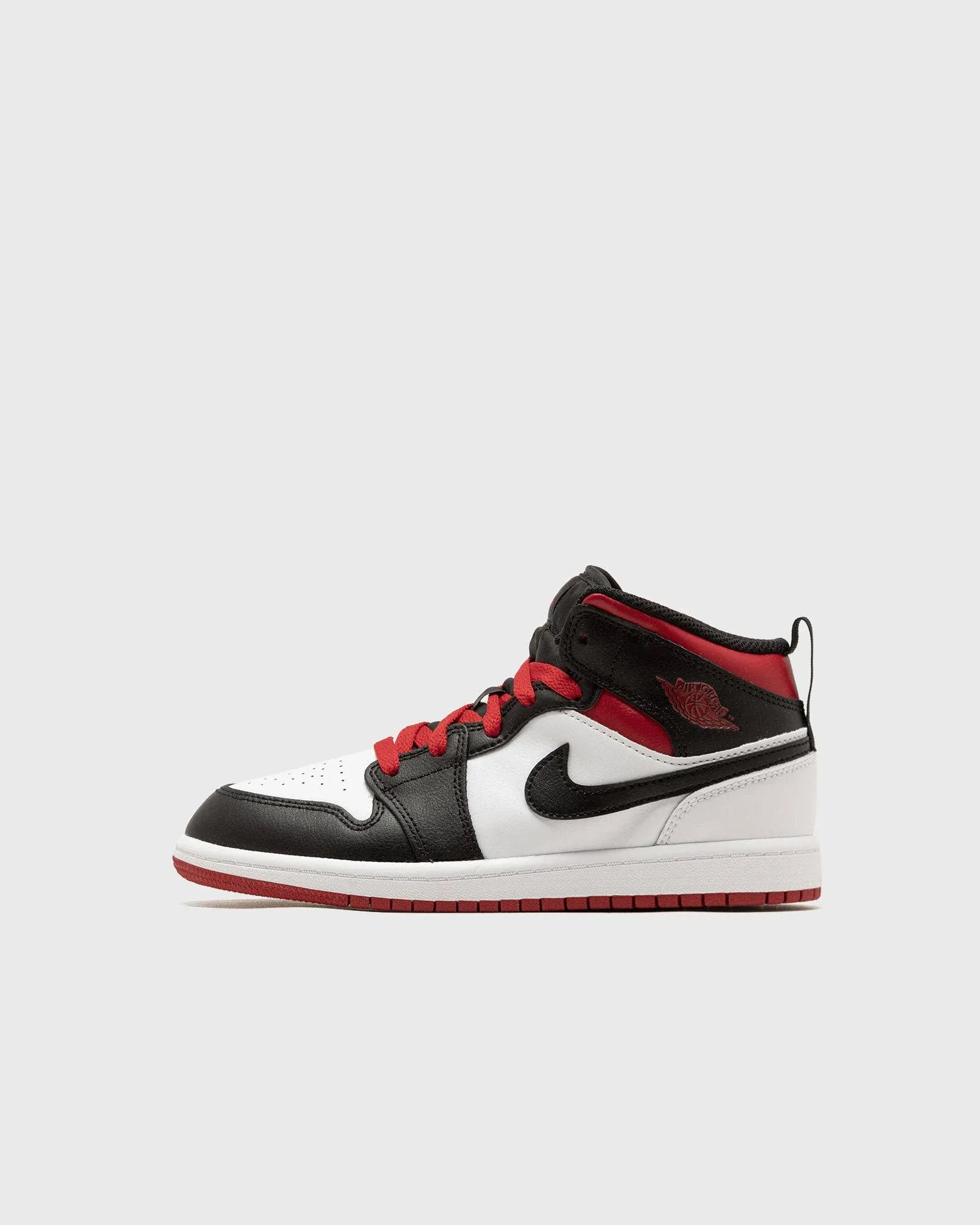 Jordan 1 Mid Little Kids' Shoes - White/Black/Gym Red