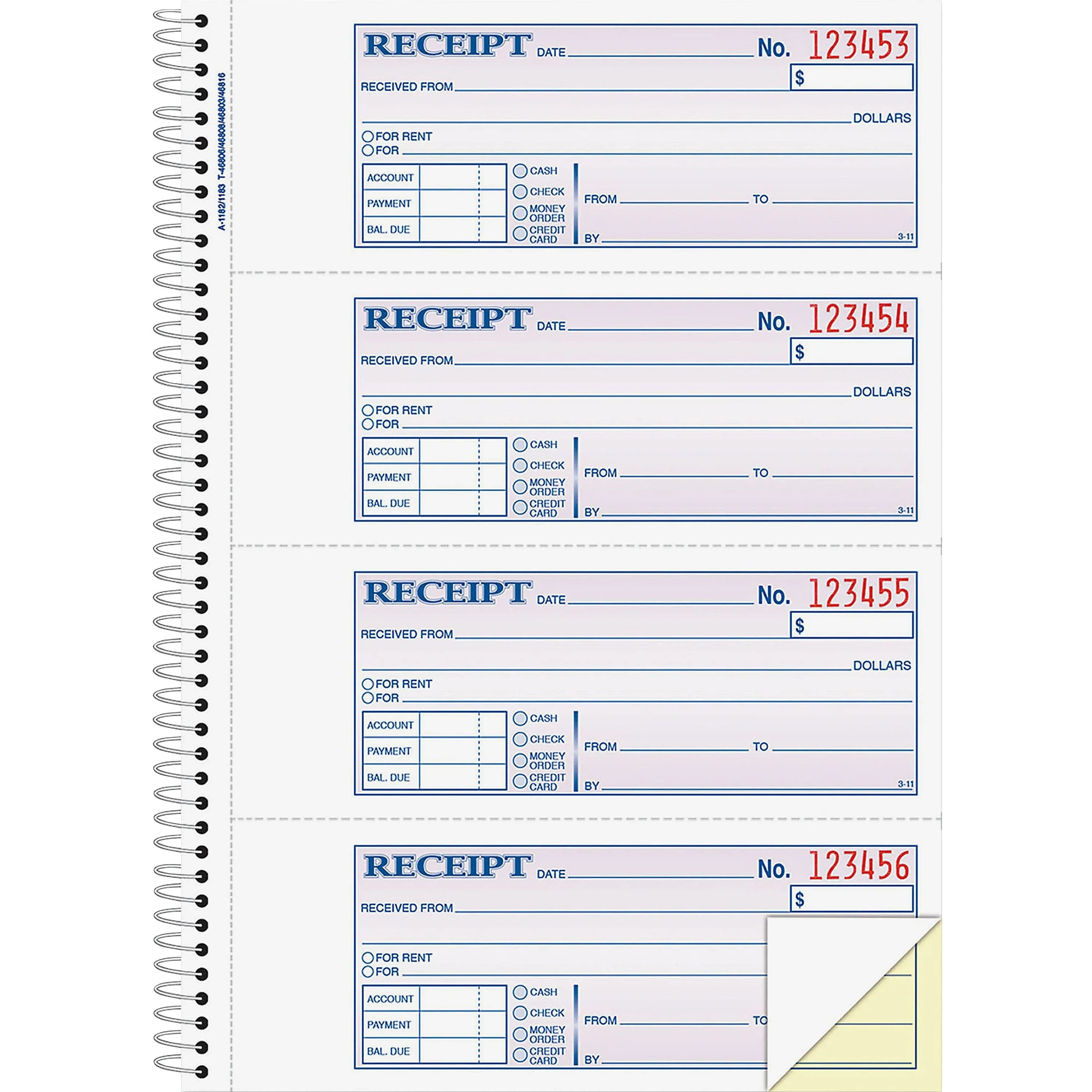 Adams Money/Rent Receipt Book