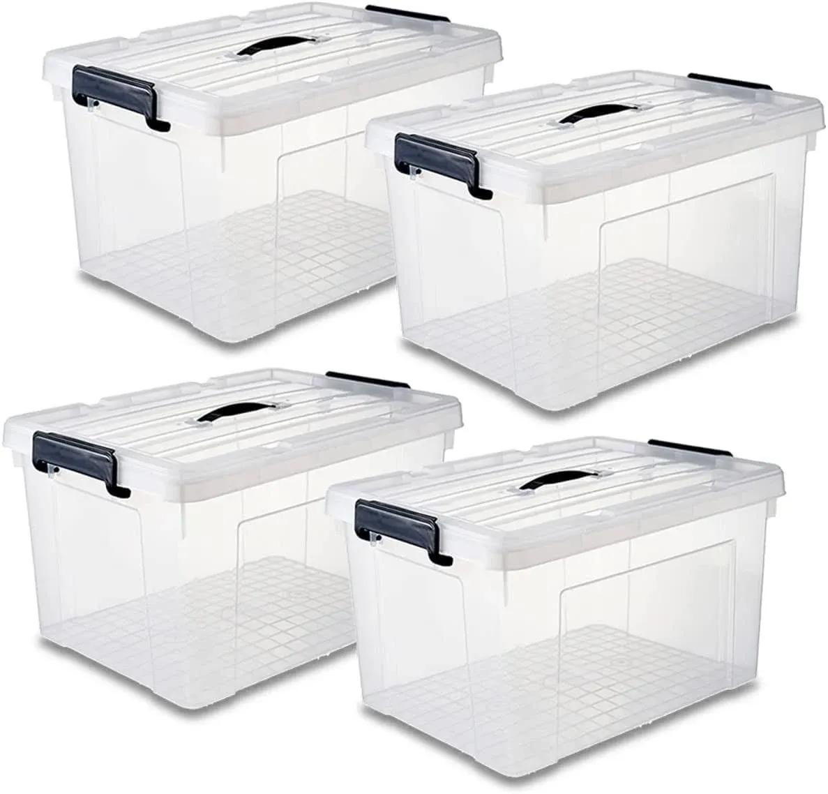 Appliance (4 Pack) 70 Qt. UPGRADED Plastic Storage Bin Tote Organizing Contain