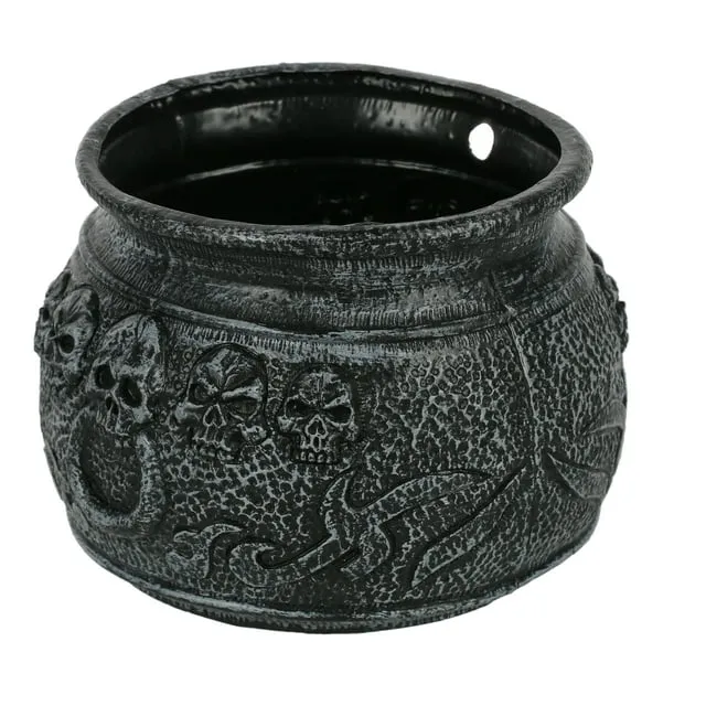 Seasons Misting Cauldron Halloween Decoration, 7" x 9"