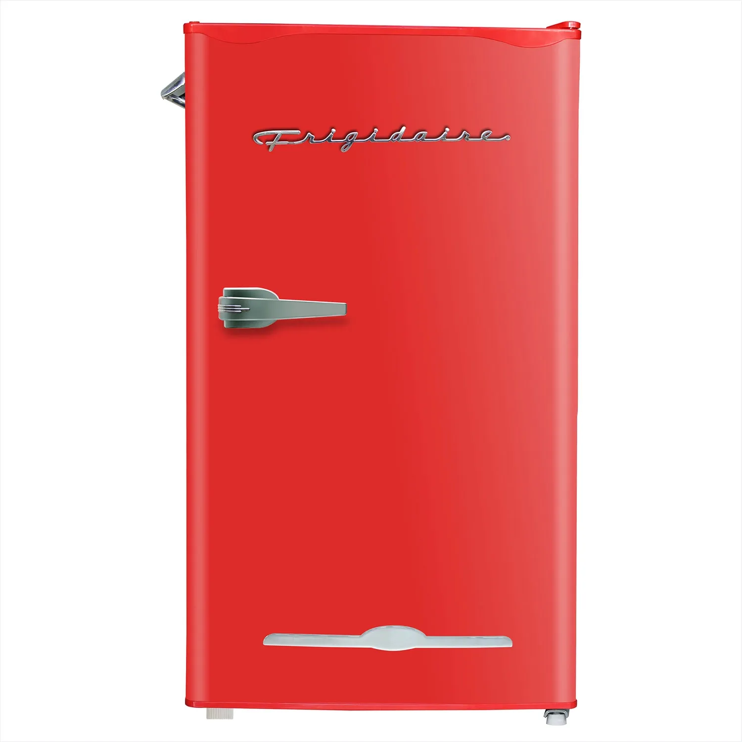 Frigidaire EFR376-CORAL Retro Bar Fridge Refrigerator with Side Bottle Opener, 3.2 cu. Ft, Coral