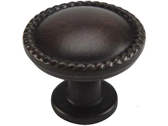 Cosmas 10 Pack 4391ORB Oil Rubbed Bronze Modern Cabinet Hardware Knob - 1-1/4" Inch Square