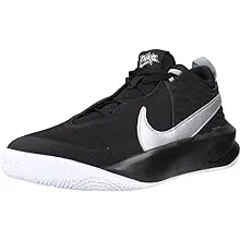 Big Kids Nike Team Hustle D10 Basketball Shoes CW6735-004 Black Silver Original