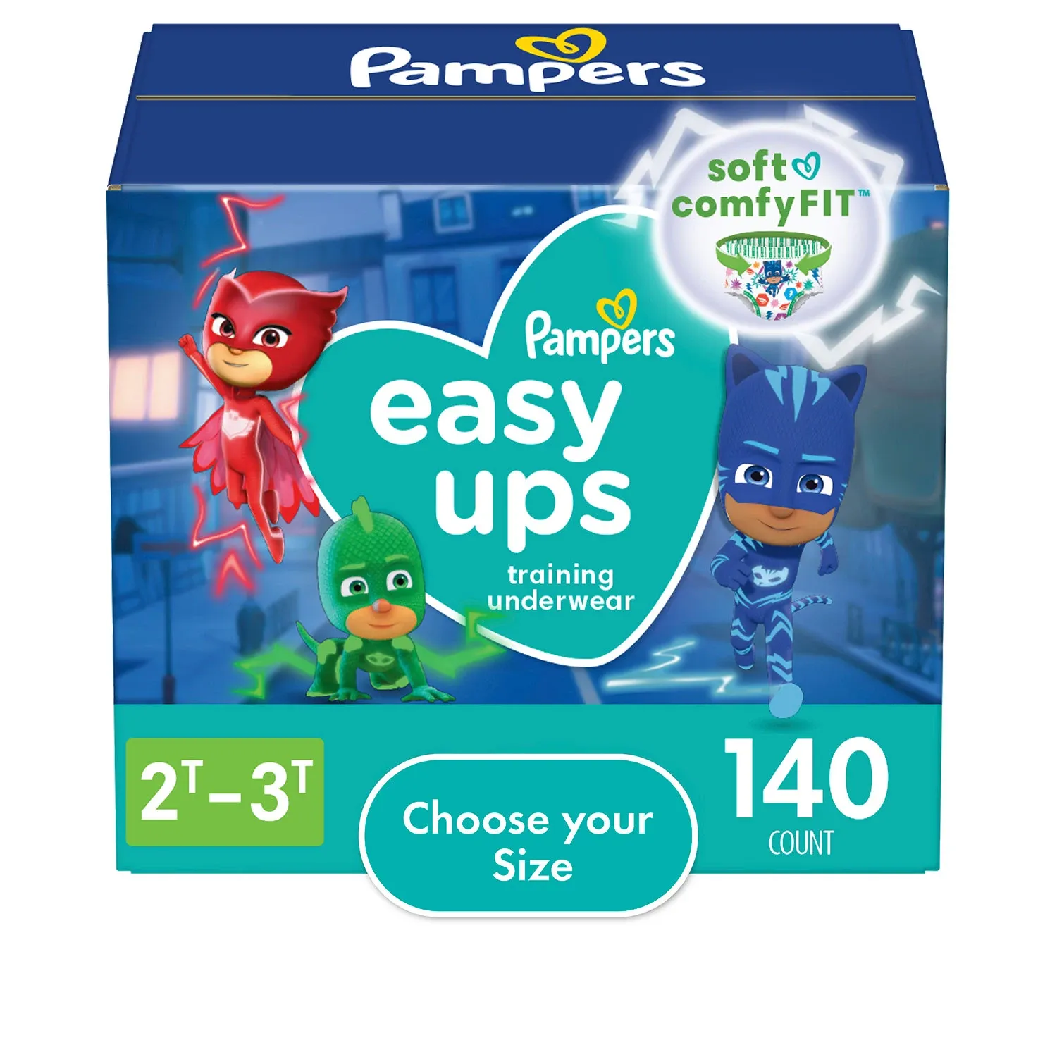 Pampers Easy Ups Boys & Girls Bluey Potty Training Pants - Size 2T-3T, One Month Supply (140 Count), Training Underwear (Packaging May Vary)