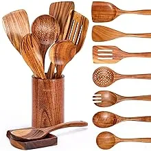 Unbranded 9 Pcs Wooden Spoons for Cooking