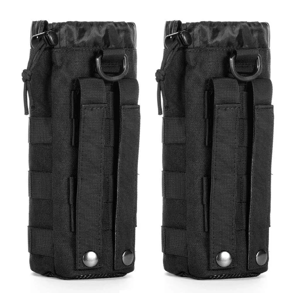 Upgraded Sports Water Bottles Pouch Bag, Tactical Drawstring Molle Water Bottle ...