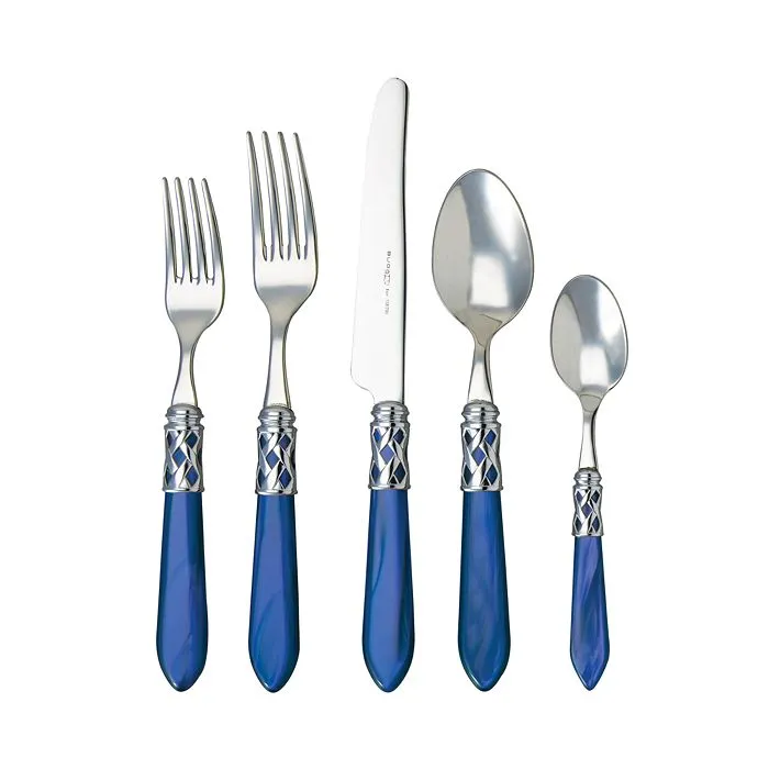 Vietri Aladdin Antique Blue Five-piece Place Setting