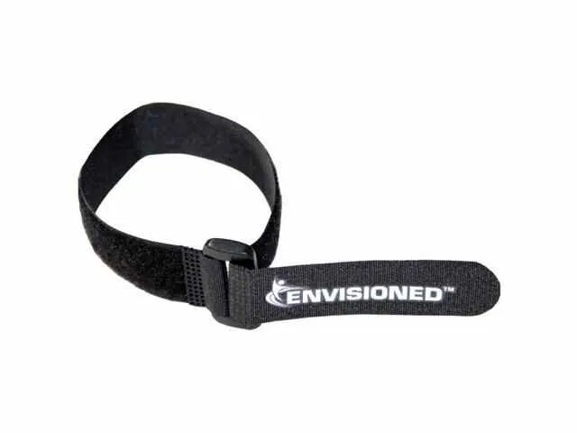 Reusable Cinch Straps 1.5' x 12' - 10 Pack, Multipurpose Strong Gripping, Quality Hook and Loop Securing Straps (Black)