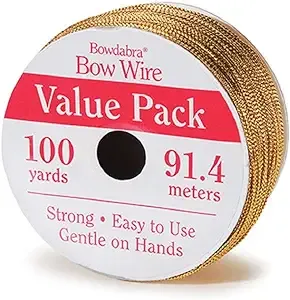 Darice Bowdabra Bow Wire, 100-Yard, Gold