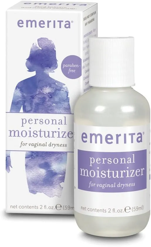 Emerita Personal Moisturizer | Intimate Skin Care For Vaginal Dryness | Water Based with Calendula & Vitamin E | Estrogen & No Parabens (4 fl oz)