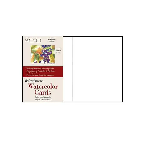 Strathmore Watercolor Cards & Envelopes 5"X6.875" 50 Pkg