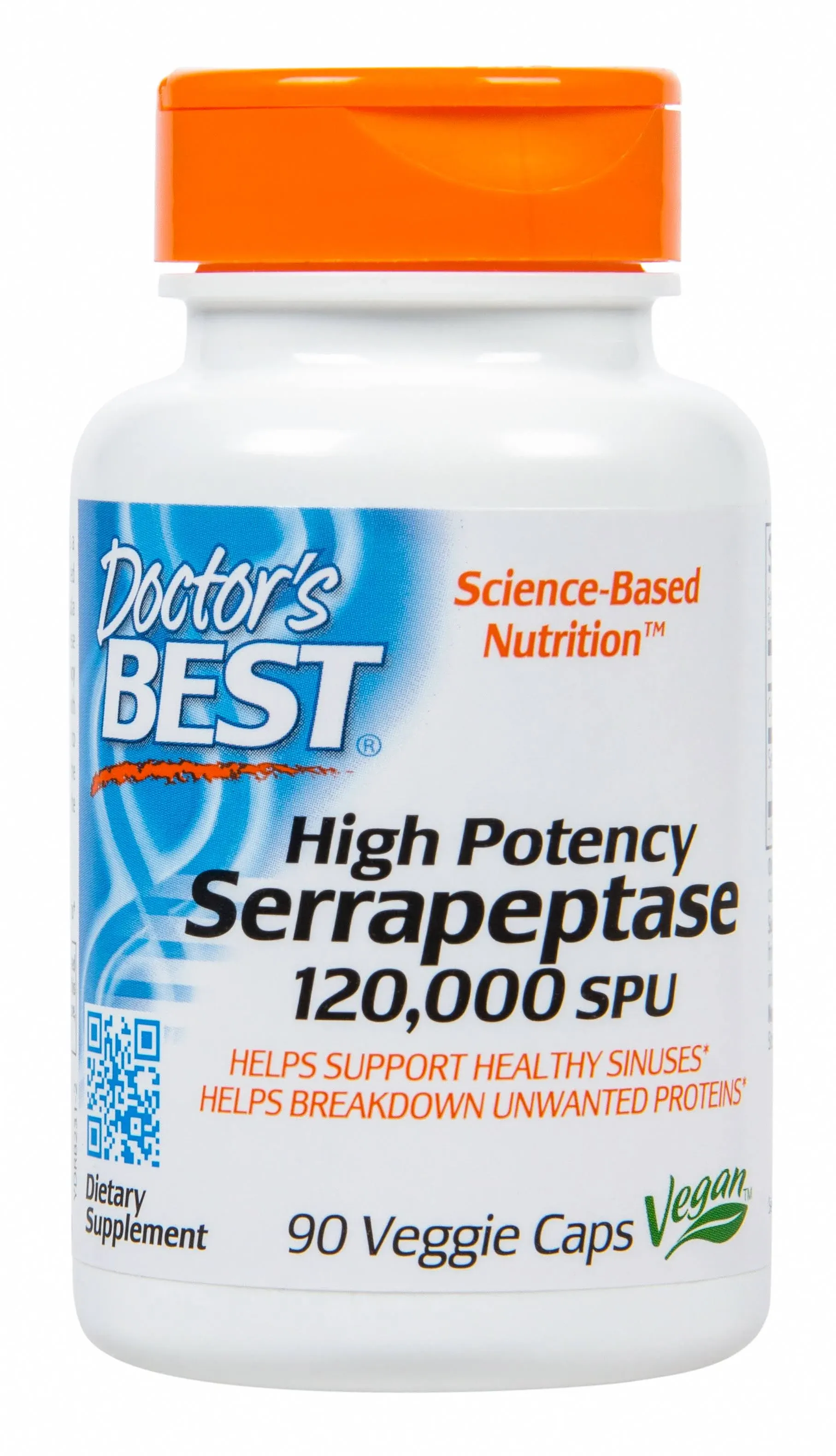 Doctor's Best
           High Potency Serrapeptase -- 120000 SPU - 90 Veggie Caps
        
        
        
        
        
          
          SKU #: 753950002319
          
            Shipping Weight:
              0.19 lb
            
          
