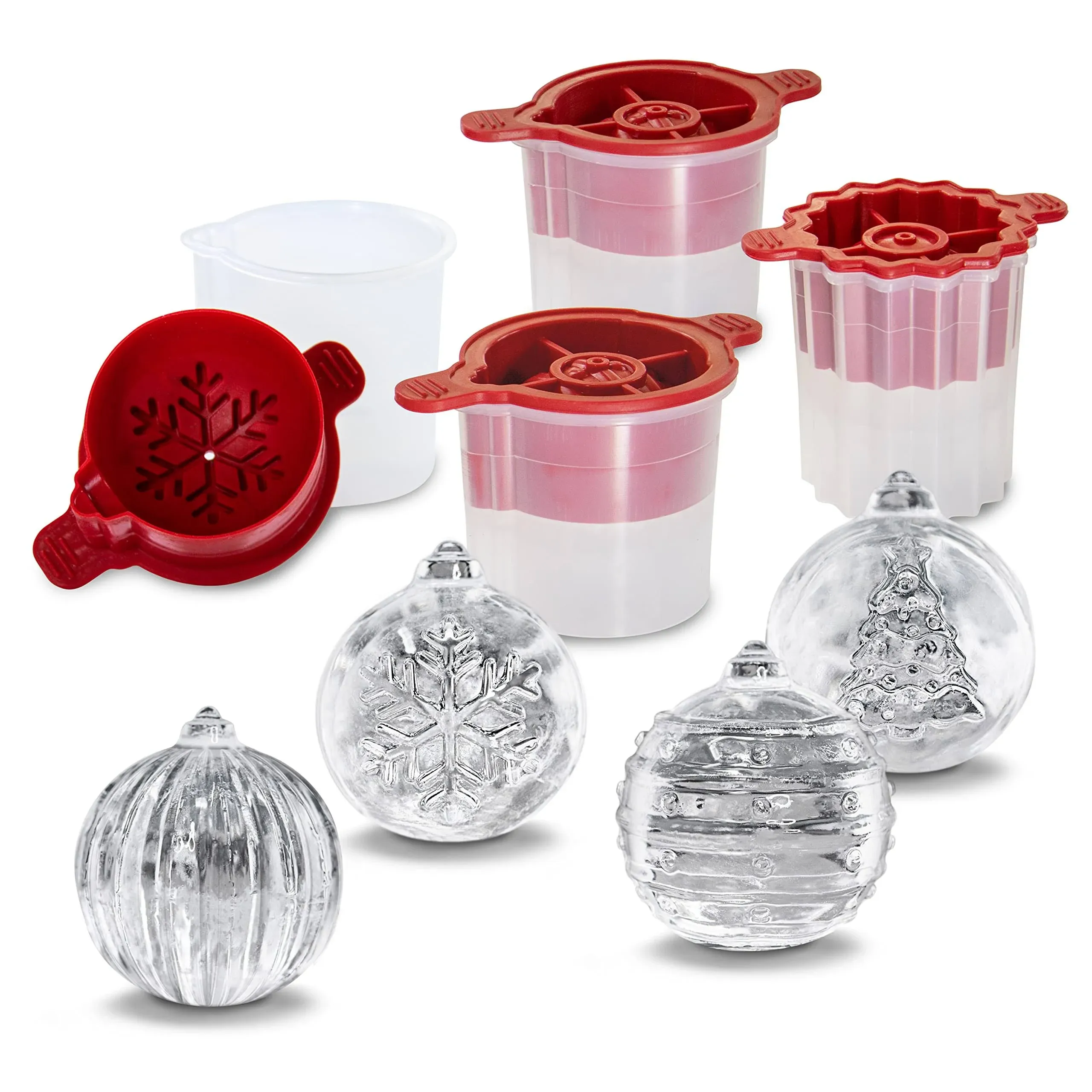 Tovolo Christmas Ornament Ice Molds, Set of 4