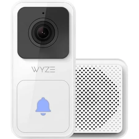 WYZE Video Doorbell with Chime (Horizontal Wedge Included), 1080p HD Video, 3:4 Aspect Ratio: 3:4 Head-to-Toe View, 2-Way Audio, Night Vision, Hardwired, Works with Alexa & Google Assistant